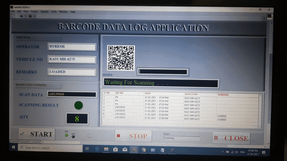 Barcode data image